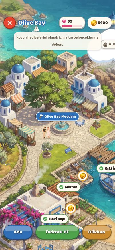 Yenilenmiş mekânlarıyla Olive Bay haritası